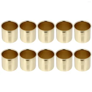 Candle Holders 10 Pcs Metal Cup Iron Holder Decorative Cups Party Halloween Home DIY Simple Containers