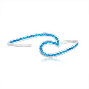 Armreifen Mode fein blaues Feuer Opal Paradise Blue Wave Armreifen Schmuck für Frauen Mädchen