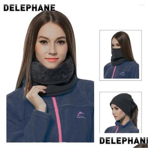 Cappellini da ciclismo Maschere Scaldacollo invernale in pile Maschera antivento regolabile Clava per moto Bici Scooter Sci Motoslitta Nero Wome Otwrf