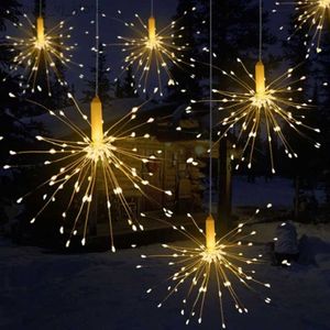 Stringhe LED Fuochi d'artificio Luce Lampade in rame Filo Fata String Lights Festival Appeso Starburst Xmas Party Decor Lampada YQ240401