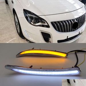 Luzes diurnas de corrida, 2 peças, led drl para carro, para buick regal gs, opel insignia 2010, 2011, 2012, 2013, 2014, luz de corrida com sinal de giro, 265r d otrvg