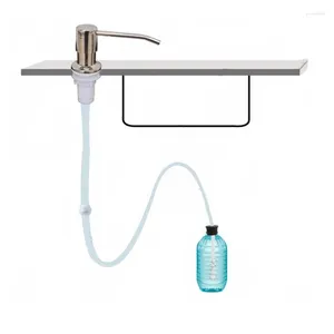 Dispenser di sapone liquido 3 stili Detersivo in acciaio inossidabile Bagno Cucina Lavello Kit tubo di prolunga spazzolato