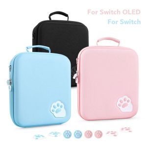 Fall Kawaii som bär resefall för Nintendo Switch/Switch OLED Console Pouch Bag Gaming Accessories With Free Thumbstick Grips
