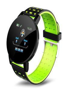 119 plus Smart Watch Bracciale Fitness Tracker Braccialetti Messaggi Promemoria Schermo a colori Braccialetti sportivi impermeabili 100mah per9533248