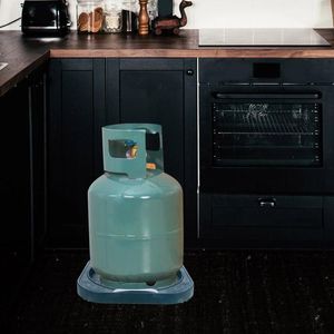 Mutfak Depolama Gaz tankı tabanı Toplama Tepsisi Tekerlekler ile Tutucu Pratik Stand Paslanmaz Çelik Palet Evrensel