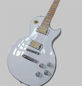 Guitarra elétrica personalizada de fábrica com borda de escala, hardware banhado a níquel