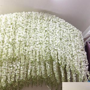 Bröllopsdekorationer glamorösa idéer elegant artifisk sidenblomma wisteria vinrankor 3forks per bit mer kvantitet skönhet 246U droppe Deliv Dhdnl