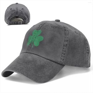 Ball Caps Irish Shamrock Denim Baseball Cap Lucky Logo Gym Trucker Hat Spring Drop Männer Cool Print