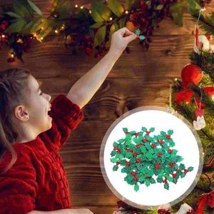 Flores decorativas 100 peças acessórios diy laser enfeites de natal remendos de costura pano fonte de festa de natal