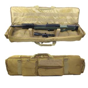 Väskor Militär dubbelgevärpistolpåse ryggsäckfodral för M249 M4 M16 AR15 G36 Airsoft Carbine Carrying Bag Fall för jakt