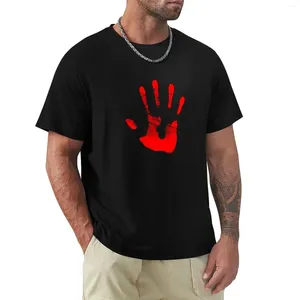 Men's Polos Cotton T-shirts Red Right Hand T-Shirt Black T Shirt Funny Tee Mens Graphic O-neck Shirts