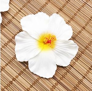 1 piece White Hibiscus flowers Hawaii party Summer party DIY decorations Artificial flowers Hula girls favor hair decoration flower