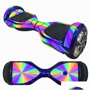 Скейтбординг 6 5 дюймов Self-Ncing Scooter Skin Hover Электрический стикер для скейтборда Двухколесный умный защитный чехол Er Case Наклейки1 Skatebo Otdti