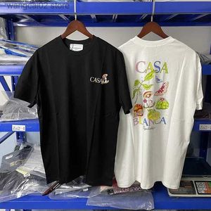 T-shirty męskie prawdziwe okrągłe szyi casa tenisowy klub koszulki nadruk czarna biała bawełna mężczyźni kobiety t-koszulka harajuku mężczyzn ubrania t240401