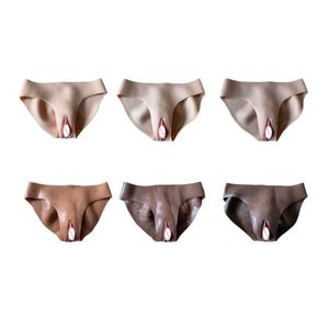 Breast Pad Silicone Underwear Briefs Realistic Pussy Fake Vaginal For Crossdress Transgender Shemale Dargqueen Gay Hide Penis Lift Buttock 240330