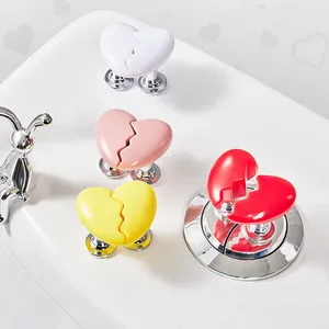 Toilet Seat Covers Creative Heart Bathroom Tank Auxiliary Button Protection Nail Assist Device Room Decor Water Press Tool Supplies