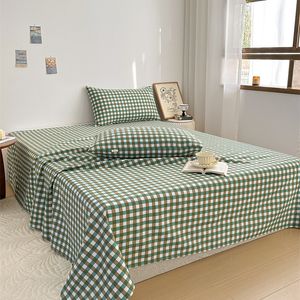 Cotton and Linen Good Raw Cotton Old Coarse Cloth Single Piece Bed Sheet and Pillowcase Three-Piece Set Thickened Cotton and Linen Single Dormitory Sheets Wholesale