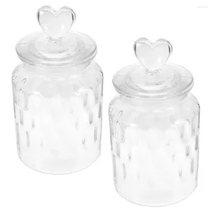 Butelki do przechowywania 2PCS Glass Canister Słoiki