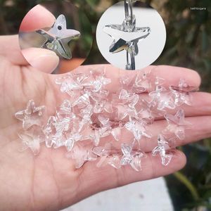 Chandelier Crystal 14mm Starfish Beads 2holes Clear Parts Sea Star Hanging Suncatcher Prisms Pendant Home Wedding Decor Ornament