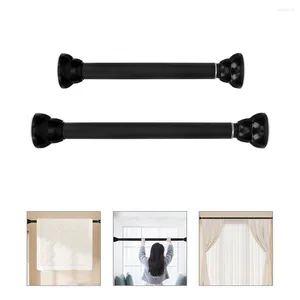 Shower Curtains 2 Pcs Clothes Rail Retractable Rod Adjustable Curtain Bar Extendable Flexible