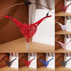 Frauen Höschen sexy Dessous-Schritt Öffnen transparenter G-Strings Tanga Solid Bowknot Unterwäsche für Damen Frauen Spitze Pantys