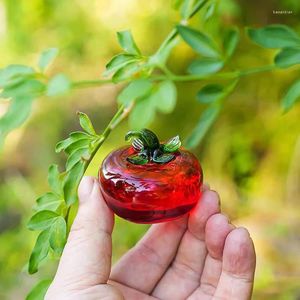 Decorative Figurines Sell Home Party Decoration Crystal Glass Collection Craft Gifts Persimmon Fruit Ornament Model