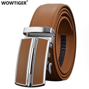 Belts WOWTIGER Mens Fashion Automatic Buckle Leather Luxury Designer Mens Belt Mens Neckline Homme Cinturon Q240401