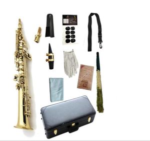 Woodwind Instrument Jupiter JPS747 B Flat Soprano Straight Pipe Saxophone Brass Gold Lacquer Sax med munstycke Case Accessories7801644