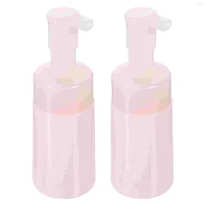 Lagerflaschen 2 Stcs Seifenspender Flasche Shampoo Nachfüllbar mit Pumpenfüllung Mini -Schaumschaum -Fahrt