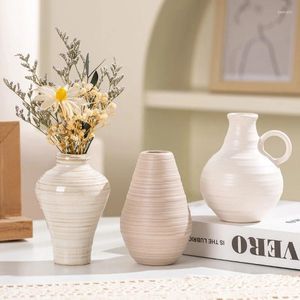 Vaser 3st Ceramic Vase Creative Flower Arrangement Terrarium Hydroponic Plant Nordic Desktop Prydnad Vardagsrum Dekoration