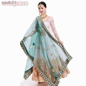 Vestidos casuais básicos Sari Sari Sari Mesh Bordado étnico Índia PAKISTAN DOME