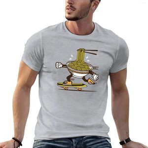 Herrpolos r ame nn noodle bo wl ch aract er sk ateboarding t-shirt svarta överdimensionerade t-skjortor för män grafik