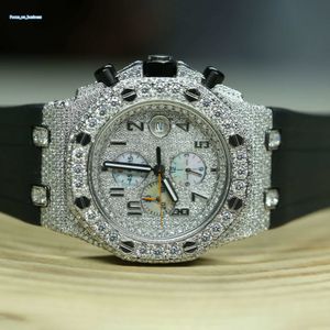 Индивидуальные фирменные часы Iced Out высокого качества, роскошные золотые, серебряные оригинальные мужские наручные часы в стиле хип-хоп с муассанитом и бриллиантами