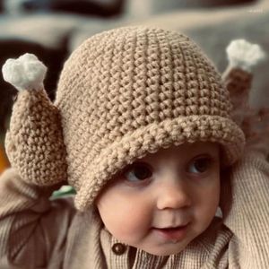 Berets Thanksgiving Türkei Hut Neuheit Kopfbedeckung Beanie Kleid Zubehör für Kleinkind Baby Kind lustige Familie Party zugunsten Dekor