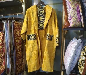 Luxuriöser klassischer Baumwoll-Bademantel für Herren und Damen, Marke, Nachtwäsche, Kimono, warmer Bademantel, Heimkleidung, Unisex-Bademäntel, klw1739, 3BB4TOKH6834095