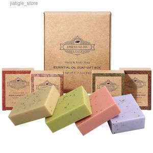 Handmade Soap Pure natural bar soap for dry skin handmade soap containing seaweed scrub essential oil 4 packs for dry skin Y240401