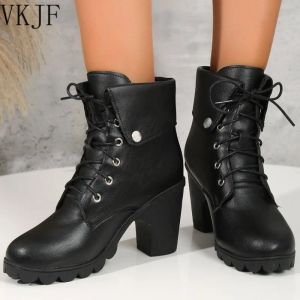 Boots Woman Motorcycle Boots Platform Lose Super High Heel обувь вокруг кружев