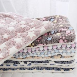 PET Sleeping Mat Mat łóżko dla kota łóżko miękkie włosy zagęszczona koc podkładka polarowa do mycia domu ciepły niedźwiedź wzór kocowy zapasy dla zwierząt domowych