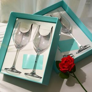 Weingläser, Champagnerbecher, Hochzeitsgeschenk, Verlobung, Hand, Geburtstag, rotes Set, Cocktailglas