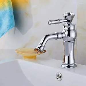 Rubinetti per lavandino del bagno Placcatura in rame Rubinetto in oro Vanità sopra lavabo da appoggio e lavaggio a freddo