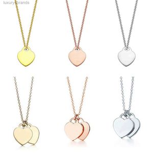 Necklace Designer Heart pendant necklaces Jewelry stainless Gift Luxury women love chain Valentine Fashion Brand T mens and womens couple accessories Chains