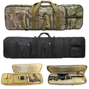 Väskor 80/95/115 cm Nylon Rifle Gun Case Bag Carrier Outdoor Sniper Hunting ryggsäck Militär sköt pistolskydd Gun Tillbehör M4 AR 15