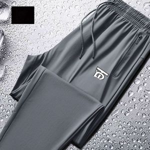 Primavera calças masculinas calças de grife mens moda carta impressão calças soltas em linha reta sweatpants duas cores