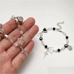 Kettenglieder-Armbänder, handgefertigt, Gojo und Geto für Damen und Herren, Satosugu-inspiriertes Stern-Perlen-Armband, passender Charm, Y2K, personalisiertes Juwel Dhnm2