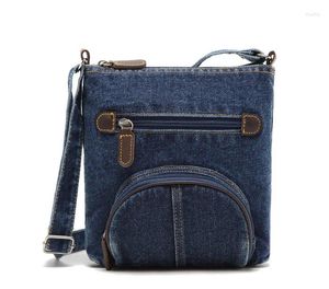 Umhängetaschen Vintage Casual Oxford Jeans Kleine blaue Handtaschen Verkauf Damen Party Geldbörse Kupplung Frauen Umhängetasche Berühmter Messenger