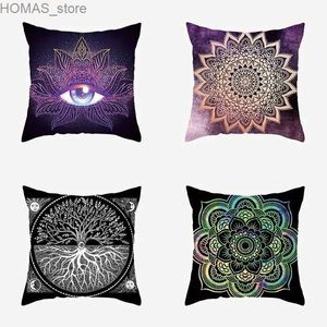 Pillow Case Bohemian Mandala Sammlung Case Tree of Life Sofa Büro Sitzkissen Cover Home Decor Umarmung Y240407