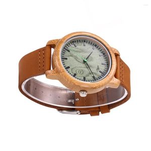 Wristwatches Wood Watch For Men Bamboo Quartz Movement Wristwatch European Fashion Mens Handmade