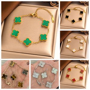 Luxury Charm Bracelet Classic Fashion Four-leaf Clover Designer 18K Gold Plated Jewelry Bracelets Van Cleef & Arpels vanclef bracelet