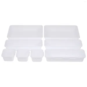 Lagringslådor lådor lådfodral vit bärare praktisk avdelare kosmetik avdelare hushållshållare tydliga arrangörslådor