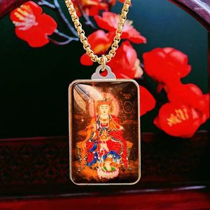 Dekorative Figuren Erde Tibet König Bodhisattva Anhänger männliche und weibliche Halskette Amulett Maskottchen